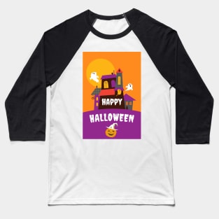 Scary Happy Halloween - Funny Baseball T-Shirt